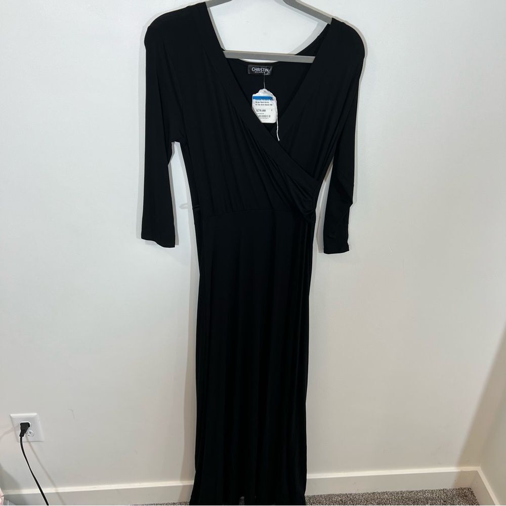 NWT Christin Michaels Molly Wrap dress *missing belt* | Size M